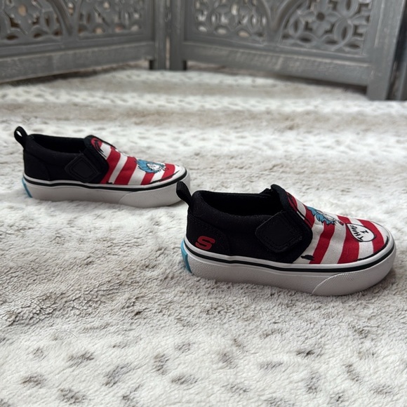 Skechers Dr. Seuss slip on loafers little boys size 6 stripes preppy preschool - Picture 8 of 11